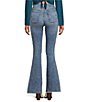Color:Summer Flame - Image 2 - Hudson Holy Flare High Waisted Raw Hem Ankle Jeans