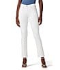 Color:White - Image 1 - Nico Mid-Rise Straight Ankle Jean