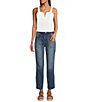 Color:Summer Wind - Image 3 - Remi High Rise Straight Leg Ankle Jeans