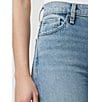 Color:Dest Obsession - Image 5 - Remi Stretch Denim High Rise Distressed Raw Hem Straight Ankle Jeans