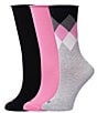HUE Argyle Jeans Crew Socks, 3-Pack - Image 1