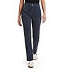 HUE Chenille Denim High Rise Straight Leg Pants - Image 1