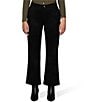 HUE Faux Suede Kick Flare Cropped Pants - Image 1