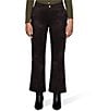 HUE Faux Suede Kick Flare Cropped Pants - Image 5