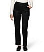 HUE Faux Suede Metallic Trouser Leggings - Image 1