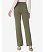 HUE Game-Changing High Rise Denim Straight Leggings, Color:Burnt Olive Wash - Image 2