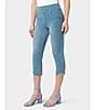 Color:Classic Light Wash - Image 3 - Game High Rise Changing Tulip Hem Capri