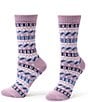 HUE Geo Stripe Boot Crew Sock, 2 Pack - Image 5