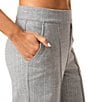 Color:Light Grey - Image 3 - Grey Pinstripe Pull-On Trouser Leggings