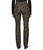 HUE Leopard Denim High Rise Baby Bootcut Leggings - Image 2
