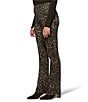 HUE Leopard Denim High Rise Baby Bootcut Leggings - Image 3