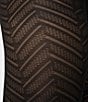 HUE Opaque Chevron Control Top Tights, Color:Black - Image 3