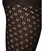 HUE Pointelle Diamond Sweater Knit Tights, Color:Black - Image 3