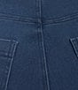 Color:Medium Wash - Image 3 - Ruffle Denim Mid-Rise Skimmer Denim Leggings