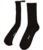 HUE Scalloped Pointelle Crew Sock, 3 Pack, Color:Black/White - Image 1
