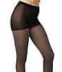 HUE Semi-Sheer Shimmer Diamond Control Top Tights, Color:Black - Image 2