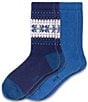 HUE Snowflake Border Crew Socks, 2-Pack - Image 1
