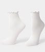 HUE Solid Ruffle Edge Ankle Sock, 3-Pack - Image 4