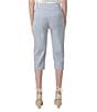 HUE Spring Stripe Pedal Pusher Capri Leggings, Color:Blue Stripe - Image 2