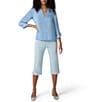 HUE Spring Stripe Pedal Pusher Leggings - Image 2
