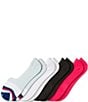HUE Stripe Print Sneaker Liner Socks, 4 Pack - Image 2