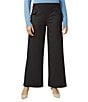 HUE Suede Wide Leg Pant, Color:Black - Image 1