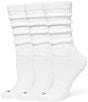 HUE The Slouch Crew Sock, 3-Pack, Color:White - Image 1
