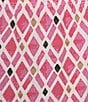 Color:White - Image 4 - Huetique Soft Knit Diamond Geo Print Drawstring Elastic Waist Pocketed Bermuda Sleep Short