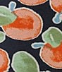 Color:Dark Navy - Image 4 - Soft Knit Orange Print Sleep Capri