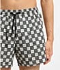 Hugo Boss Aaron Stacked-Logo Check Print 4.72#double; Inseam Swim Trunks - Image 3