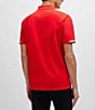 Color:Bright Red - Image 2 - BOSS Parlay 147 Short Sleeve Polo Shirt