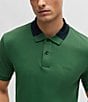 Color:Open Green - Image 3 - BOSS Slim-Fit Phillipson 116 Short Sleeve Polo Shirt