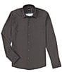 Color:Medium Grey - Image 1 - BOSS Slim Fit Stretch P-Roan Long Sleeve Woven Shirt