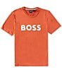 Hugo Boss BOSS Tiburt Short Sleeve T-Shirt, Color:Dark Orange - Image 1