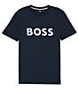 Color:Dark Blue - Image 1 - BOSS Tiburt Short Sleeve T-Shirt