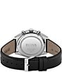 Color:Black - Image 2 - Men's Champion Chronograph Leather Strap Watch