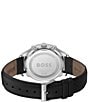 Color:Black - Image 3 - Men's Avery Quartz Chronograph Black Leather Strap Watch