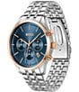Color:Silver - Image 1 - Men's Avery Quartz Chronograph Blue Dial Stainless Steel Bracelet Watch