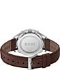 Color:Brown - Image 3 - Men's Avery Quartz Chronograph Brown Leather Strap Watch