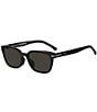 Hugo Boss Men's Boss 1869/F/S 55mm Rectangle Sunglasses, Color:Black - Image 1