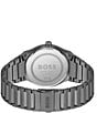 Color:Gunmetal - Image 3 - Men's Candor Quartz Analog Grey Stainless Steel Bracelet Watch