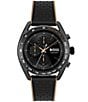 Color:Black - Image 1 - Men's Center Court Silicone Band Chronograph Watch