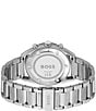 Color:Silver - Image 3 - Men's Chronograph Stainless Steel Bracelet Watch