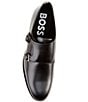 Color:Black Midnight - Image 5 - Men's Colby Monk Strap Leather Dress Shoes