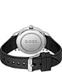 Color:Black - Image 3 - Men's Dean Quartz Analog Black Silicone Strap Watch