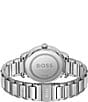 Color:Silver/Orange - Image 3 - Men's Dean Quartz Analog Stainless Steel Bracelet Watch