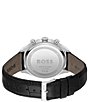 Hugo Boss Men's Gregor Quartz Chronograph Black Leather Strap Watch, Color:Black - Image 2