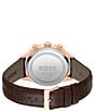 Color:Brown - Image 2 - Men's Gregor Quartz Chronograph Brown Leather Strap Watch