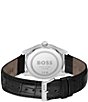 Color:Black - Image 3 - Men's Principle Quartz Analog Black Leather Strap Watch