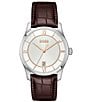 Hugo Boss Men's Principle Quartz Analog Brown Leather Strap Watch - Image 1